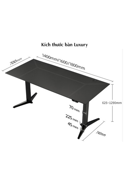 Chân bàn nâng hạ SMA Luxury Tải trọng tối đa 150kg